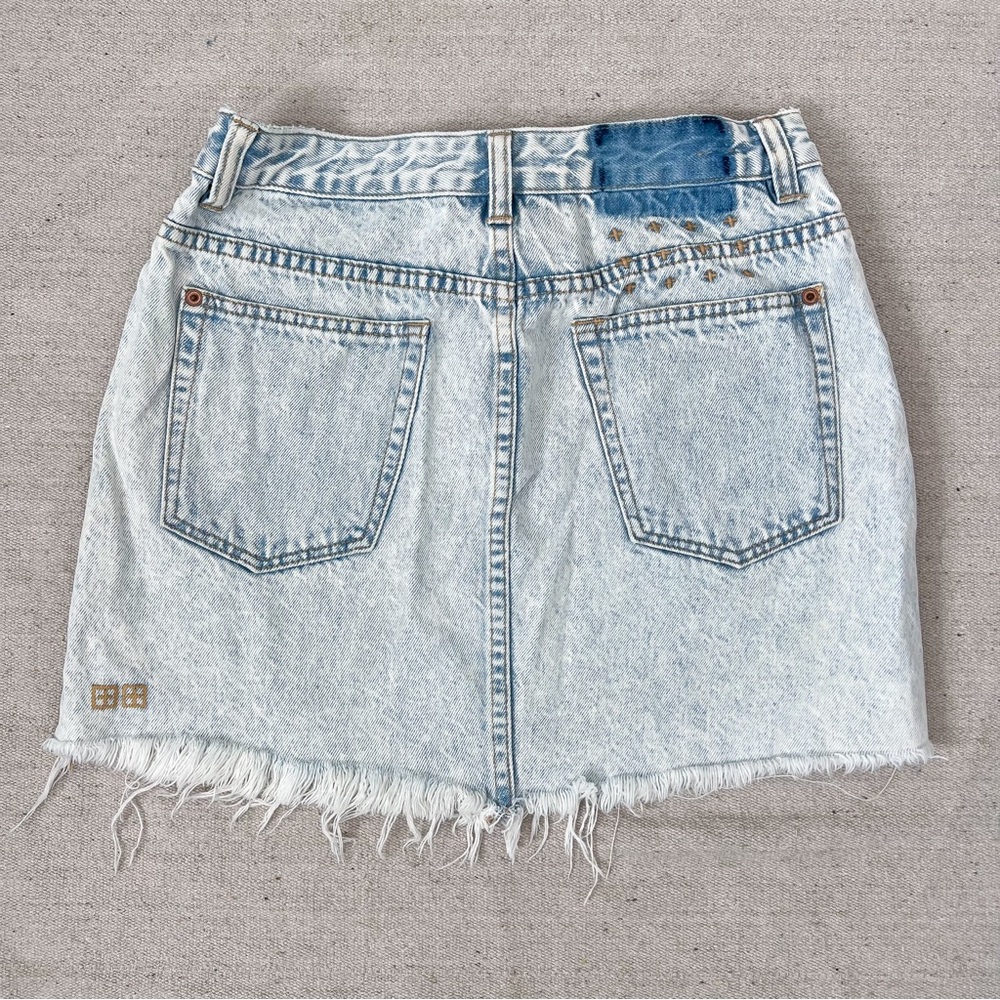 Ksubi acid wash denim mini skirt 26